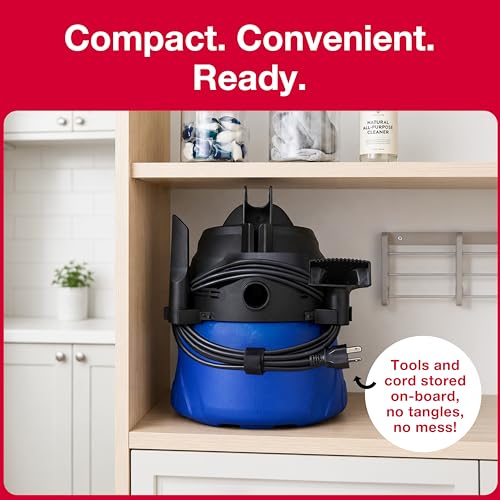 Koblenz WD-353L Wet Dry Vacuum Cleaner, Home Car Garage Workshop, 2.0 PHP - size: 3 Gallon 2.0 HP