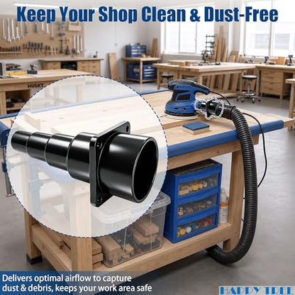 (2 Pack) Universal Tool Adapter Attachment for Shop Vac Wet/Dry Vacuum Connects to Power Tools 2-1/2" Integrated Hose Adapters for Dust Collector for Saw and Sander - size: 2 Pack