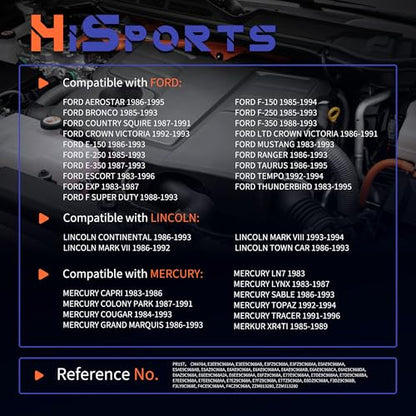 HiSport PR15T Fuel Injection Pressure Regulator - 2.7BAR Compatible with Ford Aerostar Bronco E-150 E-250 Tempo, Lincoln Continental Mark VII VIII, Mazda B2300, Mercury Capri Cougar LN7 Lynx Sable - size: HSFPR15T
