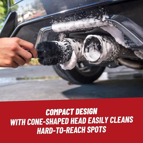 Chemical Guys, Gerbil Wheel & Rim Brush, Soft Natural Bristles, for Tires | Soft natural bristles safely clean wheels, rims, exhausts and delicate finishes on cars without scratching - size: 1 Count (Pack of 1)