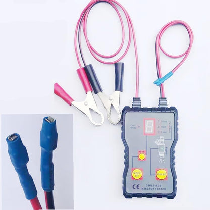 12V Fuel Injector Tester for Diagnosis Cleaning of Injectors, 4 Pluse Modes DIY Diagnostic Tool Cleaning Kits with LED Display