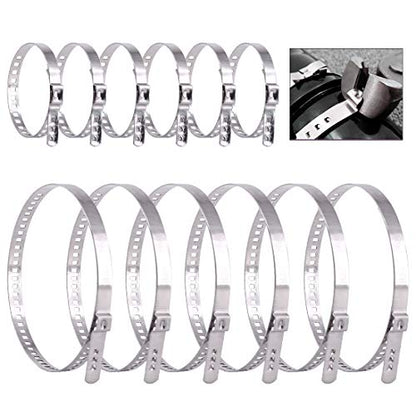 Keadic 6 Set Auto CV Joint Boot Clamps Kit, 6 Pcs Small & 6 Pcs Large Stainless Steel Universal Adjustable Drive Shaft CV Boot Clamps - size: CV Joint Boot Clamps - 6 Set