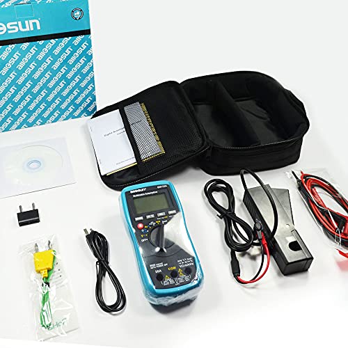 allsun EM133A Auto Multimeter AC/DC Volt Ohm Amp Tester Tool | RPM, Dwell, Pulse Width, Temp, Capacitance, Continuity, Frequency. Diagnostic for car repair, workshop, DIY maintenance