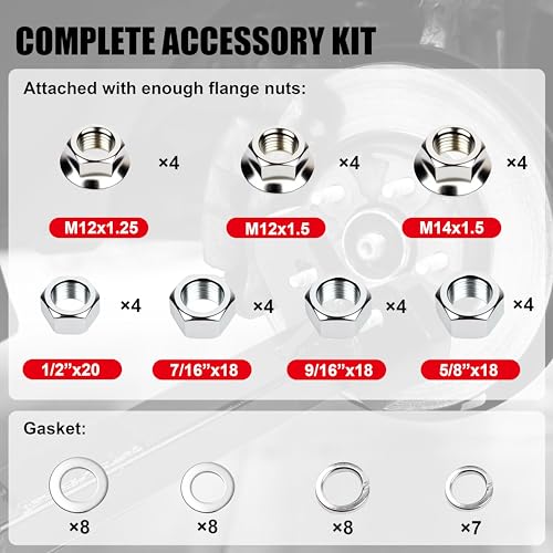 SGT Wheel Bearing Hub Removal Tool Kit,Universal Wheel Hub Removal Tool for Axle Bolted Hubs,Compatible with 5,6 and 8 Lug Hubs, Wheel Hub Buster Tool with Nuts and Hooks