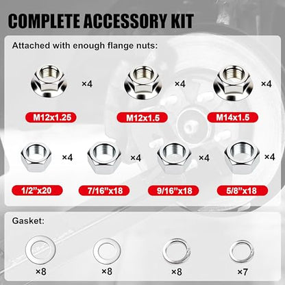 SGT Wheel Bearing Hub Removal Tool Kit,Universal Wheel Hub Removal Tool for Axle Bolted Hubs,Compatible with 5,6 and 8 Lug Hubs, Wheel Hub Buster Tool with Nuts and Hooks