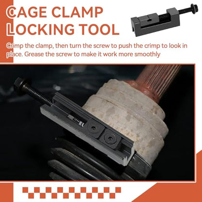 CV Boot Clamp Plier with 20Pcs Stainless Steel Single Ear Hose Clamp, Drive Shaft CV Axle Boot Clamp Removal and Installation Tool for Most Cars