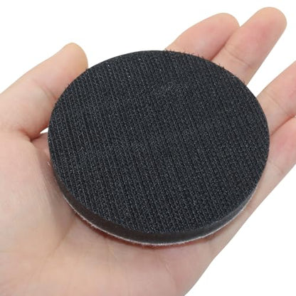 6 Pack 3 Inch Hook and Loop Foam Buffering Pad, Black | Soft Foam, Sponge Cushion Buffer, No Hole, Backing Pad for Sanding - size: 3 Inch
