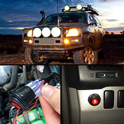Nilight - NI -WA 06 LED Light Bar Wiring Harness Kit - 2 Leads 12V On Off Switch Power Relay Blade Fuse for Off Road Lights LED Work Light, 2 Years Warranty - color: 16AWG Wiring Harness Kit - 2 Leads