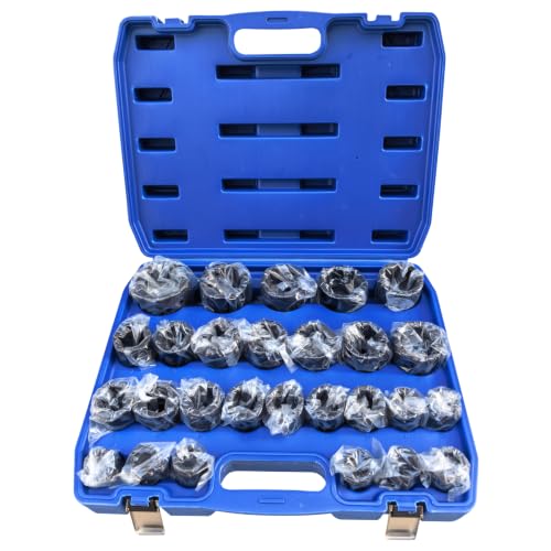 3/4 Inch Drive Impact Socket Set, 27 Piece Deep Impact Sockets, Standard 6-Point Metric Socket Set(17mm-60mm), Cr-Mo Steel for Vehicle and Equipment Repair - style: zxttgj-3/4-27pcs-Metric