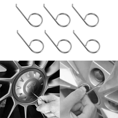 6 Pack Wheel Lug Nut Covers Removal Tool Set Wheel Center Caps Removal Tool Hook Puller for Audi BMW Mercedes Mini Tesla VW Vehicle Rim Hub Caps Wheel Lug Nut Cap Hubcap Lug Nut Covers
