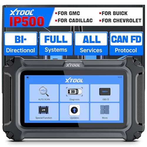 XTOOL IP500 for GM OBD2 Scanner, Bidirectional Scan Tool with Full Systems Diagnostic for Buick/Chevy/Cadillac/GMC, Diagnostic Scanner with All Services-Oil/ABS Bleed/Crank Relearn, Lifetime Update