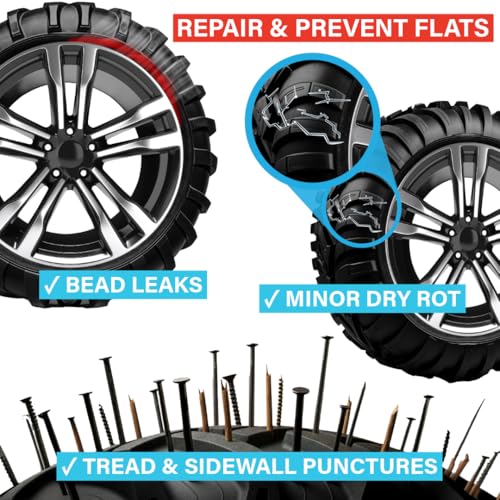 TireJect 5-in-1 Off-Road Tire Sealant - Gallon Kit to Repair and Prevent Flat Tires (applicate up to 16 ATV Tires, Large Tractors, Farm Equipment & More!) - size: Gallon