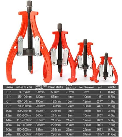 Hydraulic Puller，Heavy Duty Three Jaw Gear Bearing Puller High Carbon Steel Pulley Gear Bearing Flywheel Puller Removal Tool with Thickened Jaws(20inch) - size: 20inch