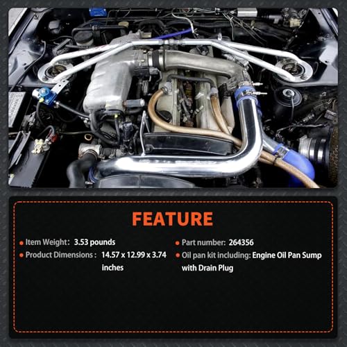 labwork Engine Oil Pan Sump with Drain Plug Replacement for Grand Caravan 2011-2020 Replacement for Journey 2011-2019 3.6L 264356 5184404AF