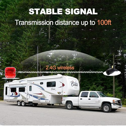 NeaLia CD28 Magnetic Wireless Trailer Lights, Rechargeable Tow Light Kit | IP67 Waterproof, Brake/Turn/Running Signal for Truck, RV, Camper, Boat, Caravan - color: Red