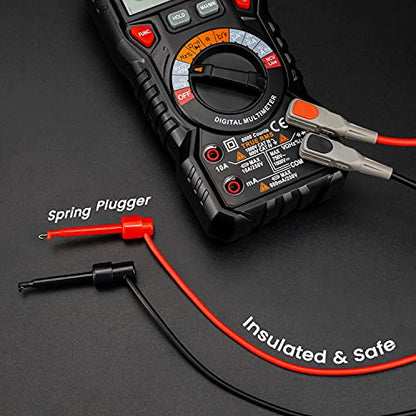 KAIWEETS Multimeter Test Lead Set for Electrical Testing, Soft Silicone Test Leads Kit for Fluke/AstroAI/INNOVA Multimeter Electronic Clamp Meter 11 PCS - size: 11PCS
