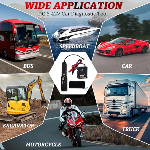 Automotive Circuit Tracer & Wire Tracker 6-42V DC Wire Short Finder, Circuit Tracker, Circuit Tester & Circuit Scanner for Car, Boat, Trailer - Open/Short Circuit Detection Tool EM415PRO
