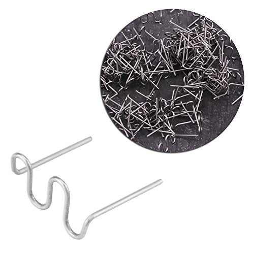 600pcs 0.8mm Car Hot Staples Welding Staples, Keenso Bumper Repair Pre Cut Bodywork Plastic Welding Staples Repair Tool Kit (Wave Shape)