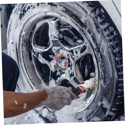 GANAZONO Wheel Brush Cleaner Set 2pcs Removable Tire Brush for Car Detailing Long Handle Wheel Cleaner for Auto and RV Washing for Brake Dust Road Grime Removal