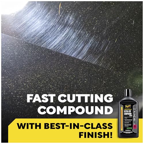 Meguiar’s Mirror Glaze M105 Ultra-Cut Compound, Car Rubbing Compound for Removing Scratches and Heavy Swirls While Adding Shine, Safe and Effective on All Glossy Car Paint and Clear Coats, 8 oz - size: 8 Oz, style: Ultra-Cut Compound