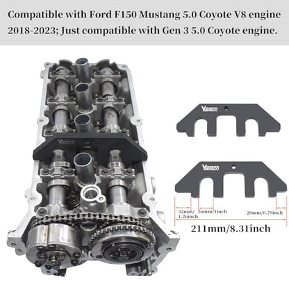 3Pcs Camshaft Holding Timing Tool & Crankshaft Positioning Tool 303-448 | Compatible with Ford F150 Mustang 5.0 Coyote V8 Engine 2018-2023, Compatible with Gen 3 5.0 Coyote Engine - color: 2018-2023, size: 3 PCS