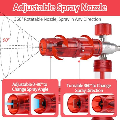 BEAR FORCE Pressure Washer Gun Up to 3000 PSI with Undiluted Mini Foam Cannon Set, 5 Spray Nozzles, Power Washer Spray Gun with 3/8'' Swivel Quick Connect, M22-15mm Connector, Car Wash, Car Detailing - color: Spray Gun & Mini Foam Cannon Set