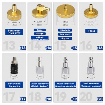 20PCS Brake Bleeder Kit, Aluminum Master Cylinder Bleeding Kit Tool | 4PCS Quick Connector for Honda, Toyota and Most Vehicles