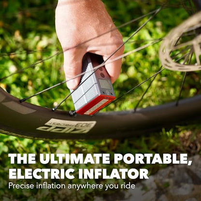 SILCA ELETTRICO Electric Bike Pump - Digital Bicycle Tire Pump with Auto Shut-Off, USB-C Rechargeable, Ultra-Light & TSA-Compliant for Travel - Universal Compatibility