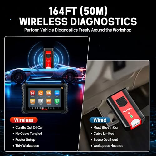 Autel MaxiVCI V200 Vehicle Communication Interface OBD2 Connector Bluetooth Adapter Work with MS906PRO MK906PRO TS ITS600 KM100 BT608 BT609 Wireless VCI200 Diagnostic DoIP CAN FD