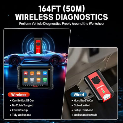 Autel MaxiVCI V200 Vehicle Communication Interface OBD2 Connector Bluetooth Adapter Work with MS906PRO MK906PRO TS ITS600 KM100 BT608 BT609 Wireless VCI200 Diagnostic DoIP CAN FD