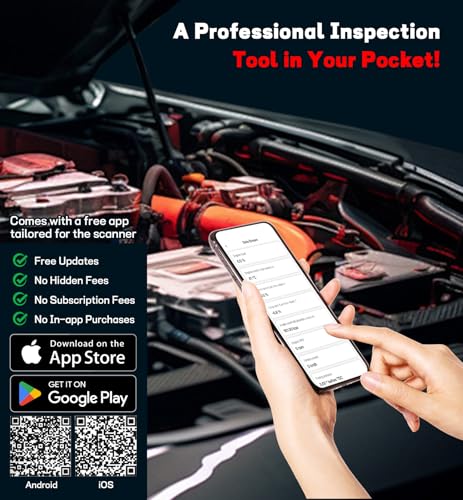 QYQBOON Bluetooth OBD2 Scanner for Cars - Wireless OBD2 Scan Tools & Code Reader for iPhone/Android Wireless Auto Diagnostic Tool to Read and Clear Error Codes Live Data Reset Exclusive APP