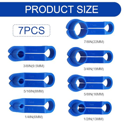 7PCS AC Fuel Line Disconnect Tool Set, Transmission Line Tool, Fuel Removal Tools Kit Includes 1/4 5/16 3/8 1/2 5/8 3/4 7/8 Inch, Quick Disconnect Remover Compatible with Ford Chevy Mazda