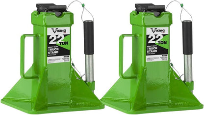 AFF Viking 22 Ton Safety Stand Set - Pin Style Jack Stands for Trucks, Trailers & Heavy Equipment - Super Duty - Pair