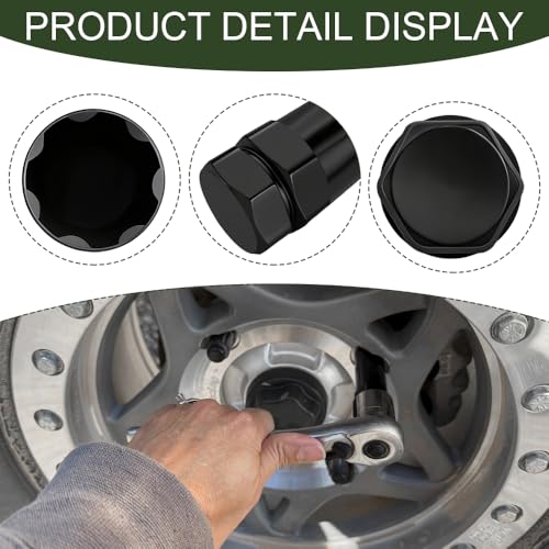 6 Spline Lug Nut Socket, Black Spline Locking Lug Nut Removal Tool, Car Drive Tuner Socket Key, Wheel Lock Removal Kit for 21mm/13/16 Inch and 22mm/7/8 Inch Hex Socket Wrench (7 Spline) - color: 7 Spline