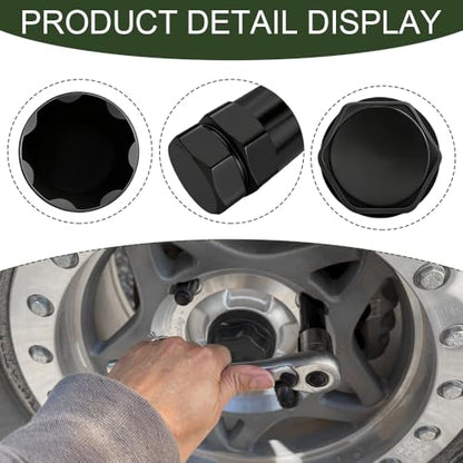 6 Spline Lug Nut Socket, Black Spline Locking Lug Nut Removal Tool, Car Drive Tuner Socket Key, Wheel Lock Removal Kit for 21mm/13/16 Inch and 22mm/7/8 Inch Hex Socket Wrench (7 Spline) - color: 7 Spline