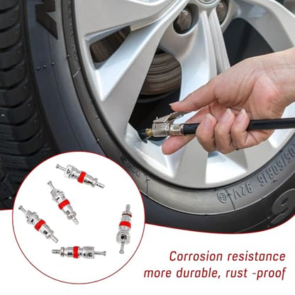 200pcs Valve Stem Cores Replacement Kit, Tire Valve Stems Standard Valve Core Universal Tire Valve Core Kit, Premium Tyre Tire Valve Cores for Most Models of Cars, Trucks, Motorcycles and Bicycles