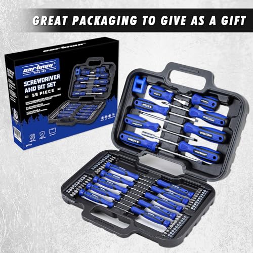 CARTMAN 59-in-1 Precision Screwdriver Tool Set Magnetic Repair Storage Box | Precision screwdriver set with magnetizer for computers, office tools, small machinery, electronics, and micro screw repairs. - style: 59 Piece