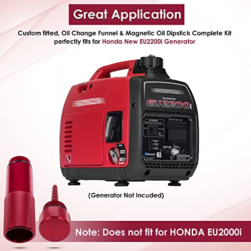 Fits for Honda EU2200i Generator Mess Free Oil Change Funnel & Magnetic Oil Dipstick Complete Kit
