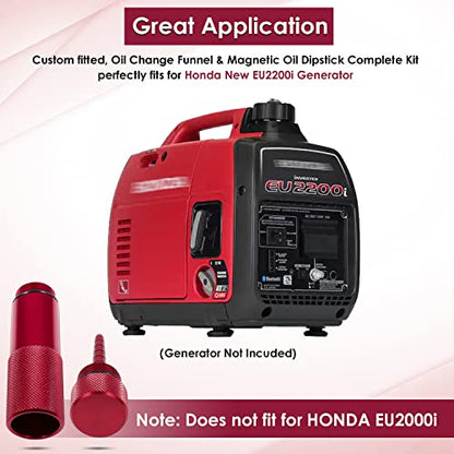 Fits for Honda EU2200i Generator Mess Free Oil Change Funnel & Magnetic Oil Dipstick Complete Kit