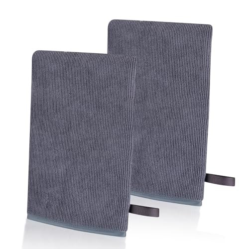 2 Pcs Fine Grade Clay Mitt for Car Detailing, Synthetic Clay Towel Glove for Paint Decontamination, Removes Dirt, Grime & Iron Contaminants from Paint, Glass & Wheels