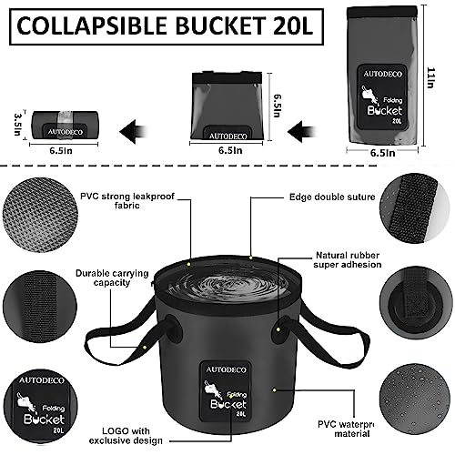 41Pcs Car Cleaning Wash Kit Interior Detailing Cleaner Kit with High Power Handheld Vacuum, Collapsible Bucket, Windshield Tool, Snow Shovel, Tire Brush, Complete Car Care Tools, Black - color: Black, size: 41Pcs