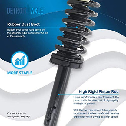 Detroit Axle - 2 Front Struts for 2005-2010 Jeep Grand Cherokee 2006-2010 Commander Complete Struts with Coil Spring 2006 2007 2008 2009 Replacement Ready Strut Shocks Assembly - size: 171377L_171377R/PAIR