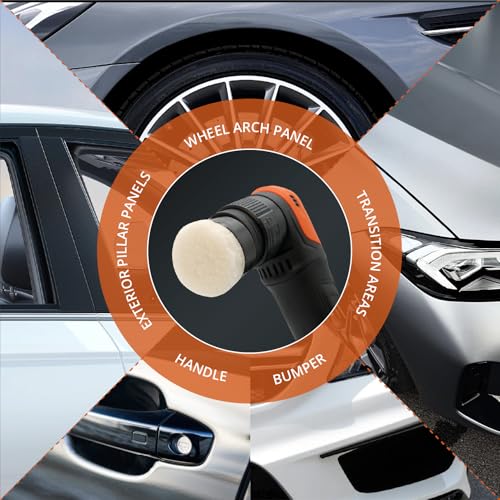 SPTA 10 Pack 1 Inch/25mm T160 White Heavy Cut Wool Polishing Pads, Removes 1200–1500 Grit Sanding Marks, Deep Scratches, Orange Peel & Oxidation for Automotive Detailing For Mini Car Polisher-WP101-10 - color: 10 Pack 1 Inch White T120 Heavy Cut Wool Pad,