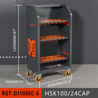 CNC Tool cart Single Side Removable CNC Tool Rack Parallel Storage Suitable for Short CNC Tool Holder CNC Trolley HSK100-24CAP - size: HSK100-24CAP