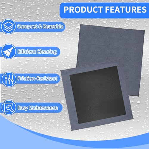 2 Pack Clay Towel Auto Detailing 12 x 12 Inch Fine Grade Clay Bar Towel for Car Detailing Microfiber Car Cloth Cleaner for Cleaning & Release of Paint Contaminants, Grey - color: Grey