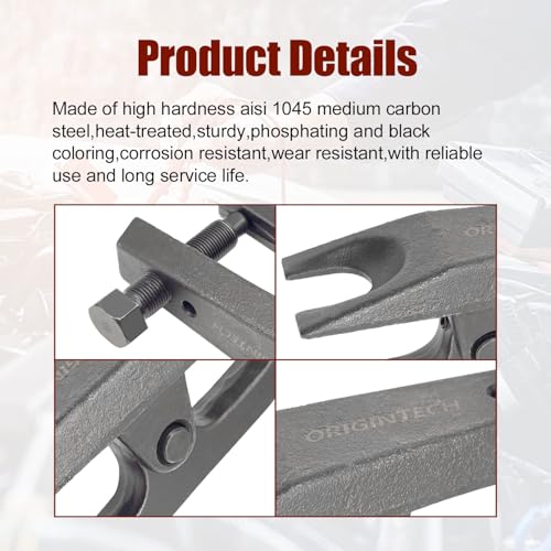 Universal Ball Joint Separator Tool, Removal Tool Compatible with Separating Arms, Tie Rods, and Ball Joints on Cars, Trucks, ATVs, Adjusts from 1-1/2"to 1-7/8"