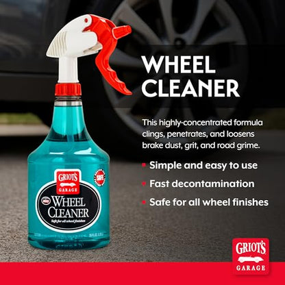 Griot's Garage Wheel Cleaner for All Finishes, Car Tire Rim Cleaning, Brake Dust and Grime Remover, PH Balanced, 11106, 35oz - size: 35 Fl Oz (Pack of 1)