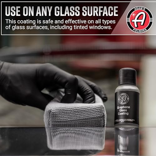 Adam's Polishes Graphene Glass Coating (30ml) - Advanced Rain Windshield Water Repellent for Cars, Shower Doors Mirrors and Other Glass Surfaces | Long Lasting Hydrophobic Graphene Ceramic Coating