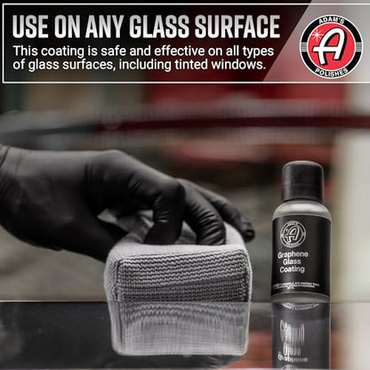 Adam's Polishes Graphene Glass Coating (30ml) - Advanced Rain Windshield Water Repellent for Cars, Shower Doors Mirrors and Other Glass Surfaces | Long Lasting Hydrophobic Graphene Ceramic Coating