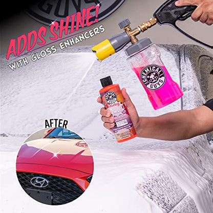 Chemical Guys CWS215 Sticky Snowball Ultra Snow Foam Car Wash Soap (Works with Foam Cannons, Foam Guns or Bucket Washes) for Cars, Trucks, Motorcycles, RVs & More 128 fl oz (1 Gallon) Cherry Scent - size: 128 Fl Oz (Pack of 1)